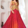 Flamboyant Rani and Multi Designer Indo-Western Lehenga Choli for Engagement and Reception