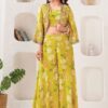 Delightful Lemon Designer Palazzo Suit for Haldi and Party
