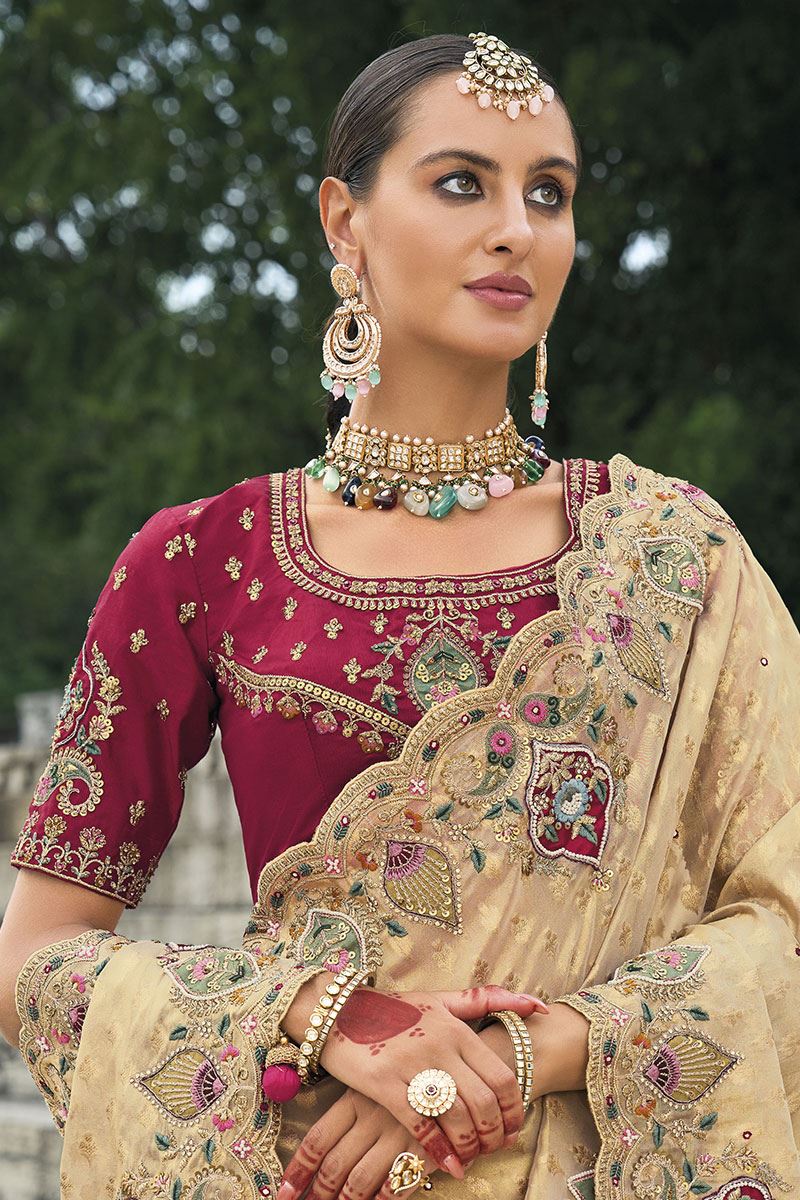 Aesthetic Pure Kanjivaram Silk Saree for Wedding, Engagement and Reception