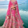 CaptivatingPink Designer Bridal Lehenga Choli for Wedding and Reception
