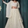Exquisite Off-White Designer Lehenga Choli for Engagement and Reception