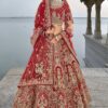 CharismaticRed Designer Bridal Lehenga Choli for Wedding and Reception