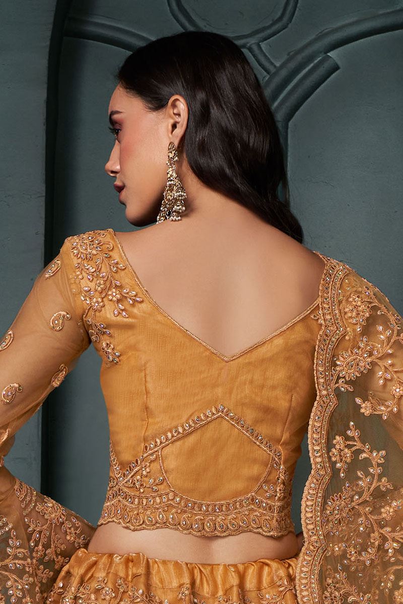 ArtisticOrange Designer Bridal Lehenga Choli for Engagement and Reception
