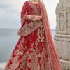 FascinatingRed Designer Bridal Lehenga Choli for Wedding and Reception