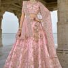 CreativeBaby Pink Designer Bridal Lehenga Choli for Wedding and Reception