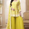 Breathtaking Yellow Designer Gharara Suit for Haldi, Engagement, Reception, Party and Festivals