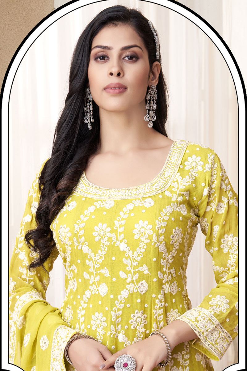 Breathtaking Yellow Designer Gharara Suit for Haldi, Engagement, Reception, Party and Festivals