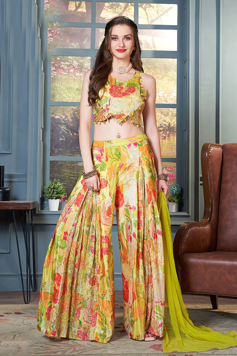 GlamorousMulti Designer Palazzo Suit for Party and Festivals