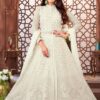 ImpressiveOff-WhiteGeorgette Designer Anarkali Suit for Party and Festivals
