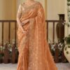 Breathtaking Pure Viscose Tissue Jacquard Designer Saree for Wedding, Engagement, and Reception