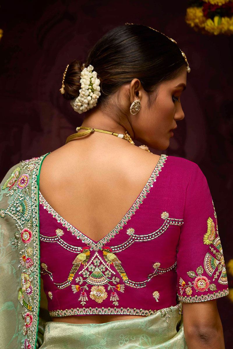 Charismatic Pure Banarasi Kanjivaram Designer Saree for Engagement, Wedding and Reception