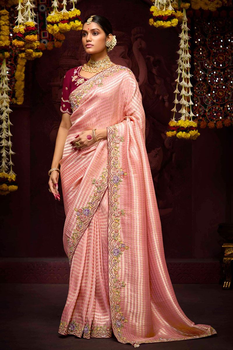 Mesmerizing Pure Banarasi Kanjivaram Designer Saree for Engagement, Wedding and Reception