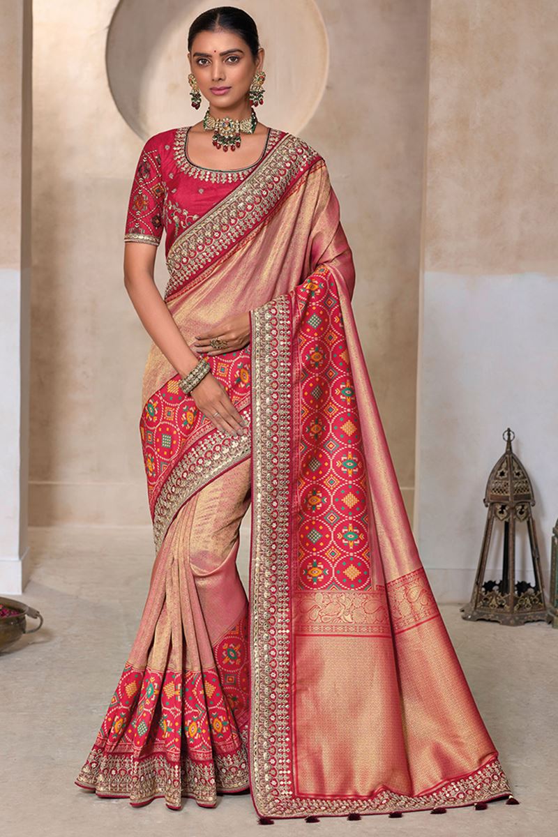 Ethnic Pure Kanjivaram Silk Designer Saree for Wedding, Engagement, and Reception