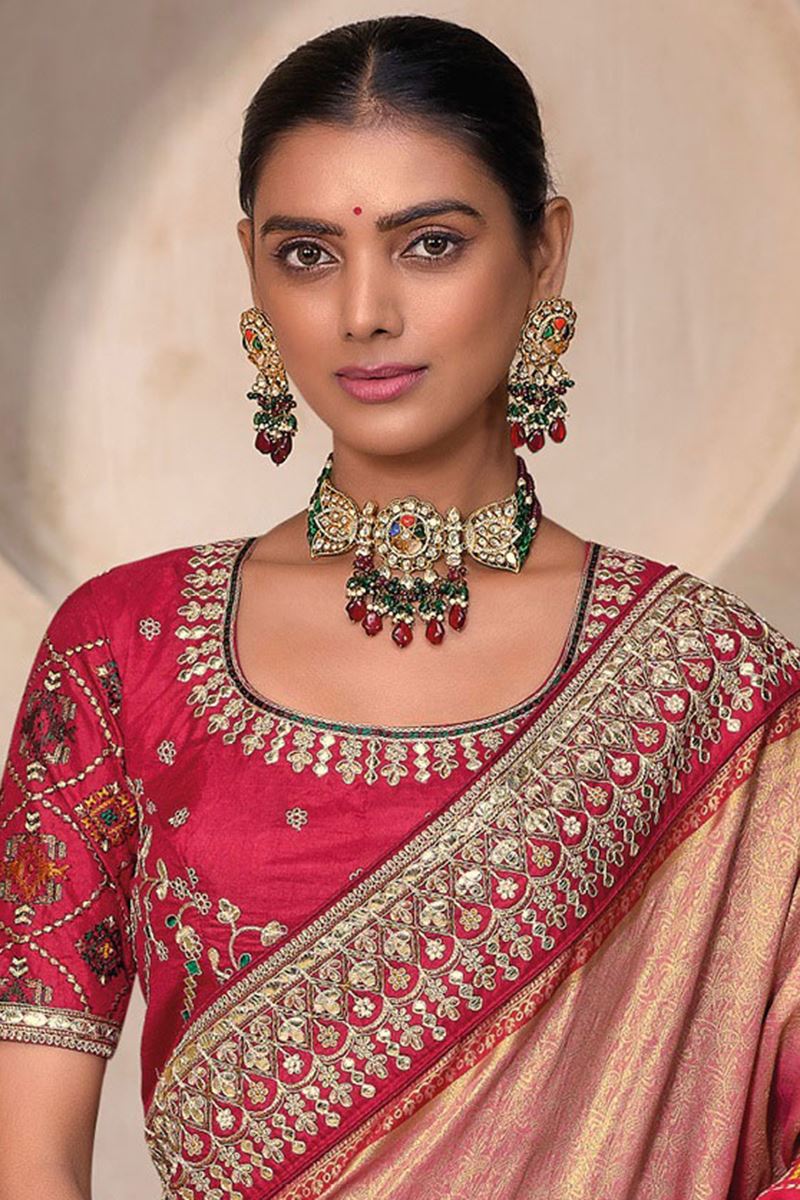 Ethnic Pure Kanjivaram Silk Designer Saree for Wedding, Engagement, and Reception