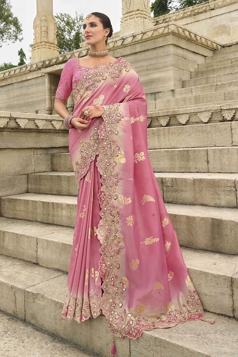 Aesthetic Viscose Tissue Silk Designer Saree for Engagement, Reception, and Festivals