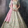 Amazing Pista Green Designer Wedding Lehenga Choli for Engagement and Reception