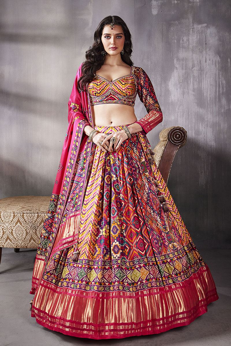StunningMulti Designer Lehenga Choli for Wedding and Reception