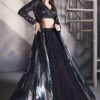 Divine Black Designer Indo-Western Lehenga Choli for Party