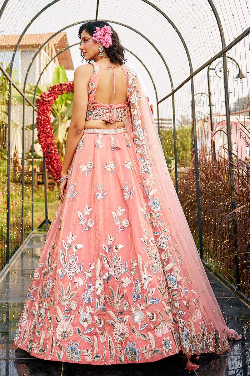 Outstanding Net Designer Indo-Western Lehenga Choli for Engagement and Reception
