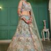 Royal Net Designer Indo-Western Lehenga Choli for Engagement and Reception