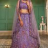 Trendy Net Designer Indo-Western Lehenga Choli for Engagement and Reception