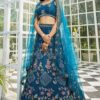 Flawless Net Designer Indo-Western Lehenga Choli for Engagement and Reception