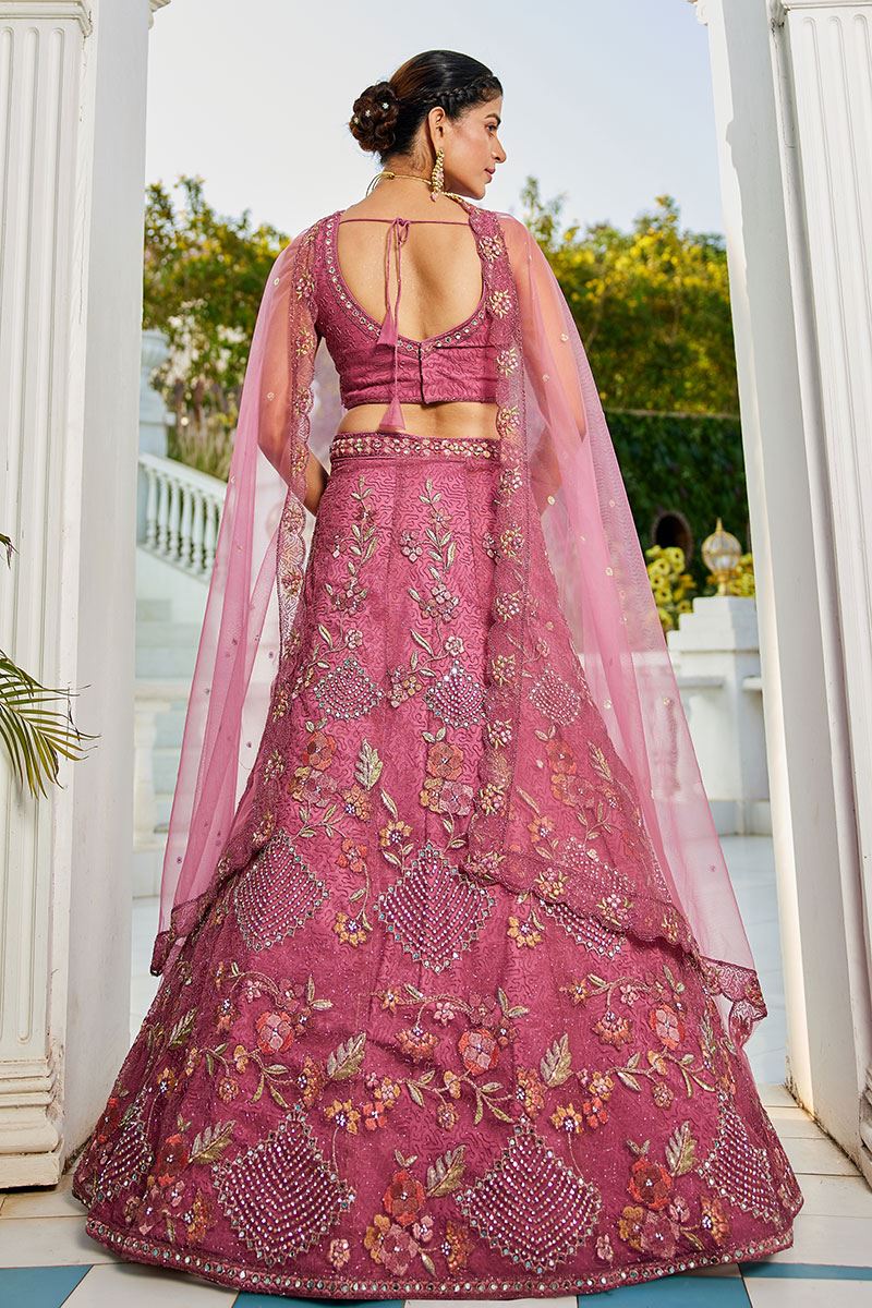 Divine Net Designer Indo-Western Lehenga Choli for Engagement and Reception