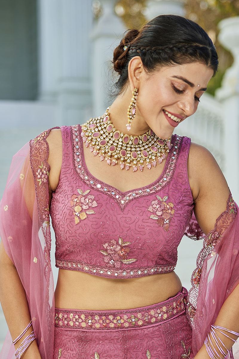 Divine Net Designer Indo-Western Lehenga Choli for Engagement and Reception