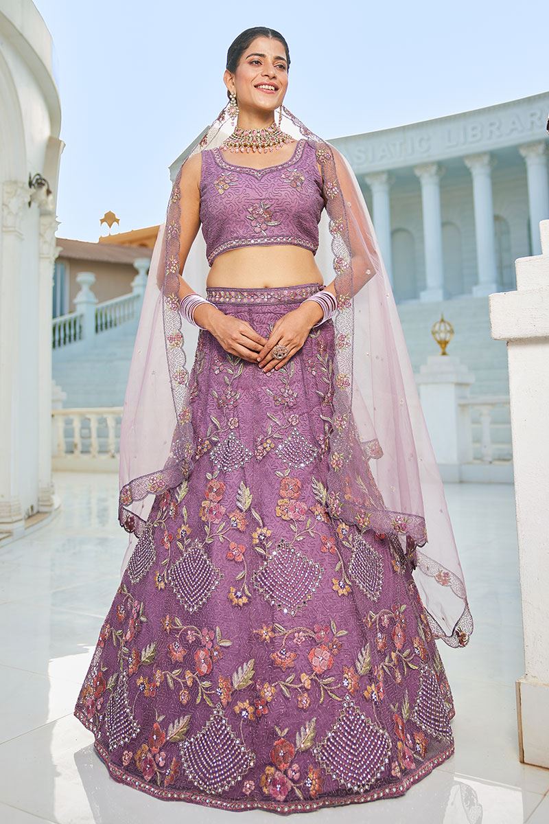 Gorgeous Net Designer Indo-Western Lehenga Choli for Engagement and Reception