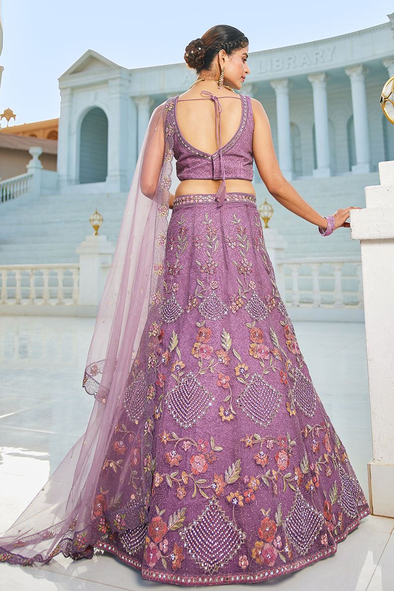 Gorgeous Net Designer Indo-Western Lehenga Choli for Engagement and Reception