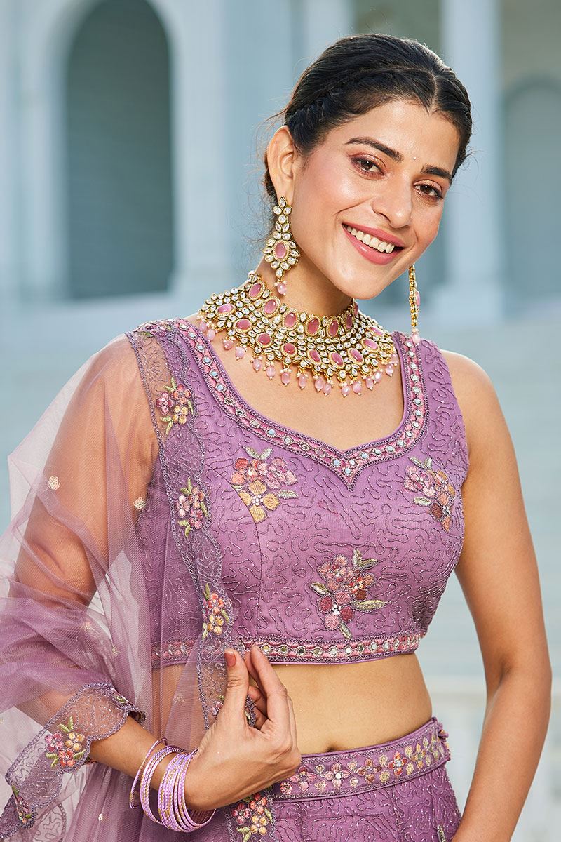 Gorgeous Net Designer Indo-Western Lehenga Choli for Engagement and Reception