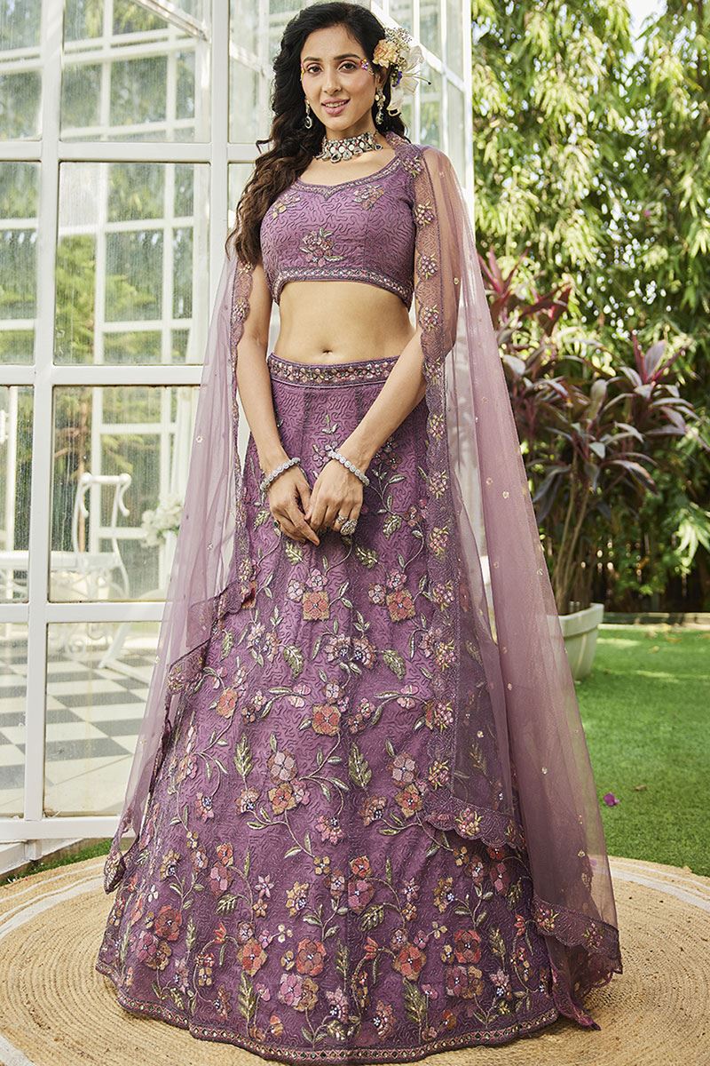 Astounding Net Designer Indo-Western Lehenga Choli for Engagement and Reception