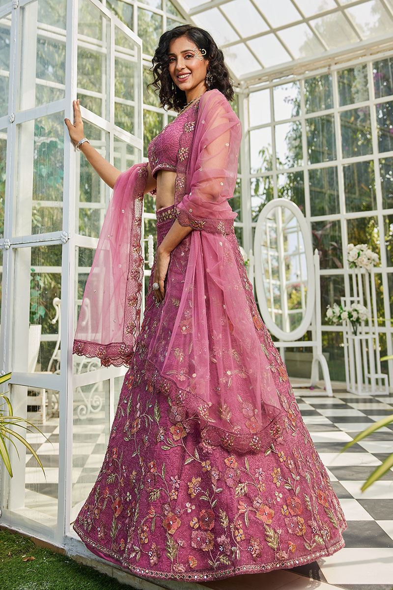 Magnificent Net Designer Indo-Western Lehenga Choli for Engagement and Reception