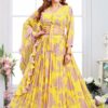 ExquisiteYellow Designer Indo-Western Lehenga Choli for Party and Sangeet