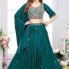 GloriousTeal Blue Designer Wedding Lehenga Choli for Wedding and Reception