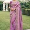 Glamorous Pure Viscose Tissue Jacquard Designer Saree for Engagement, Party, and Reception