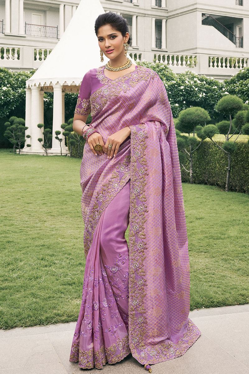 Glamorous Pure Viscose Tissue Jacquard Designer Saree for Engagement, Party, and Reception