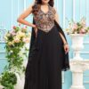 StrikingBlack Designer Indo-Western Lehenga Choli for Party