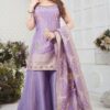 EthnicLavender Designer Palazzo Suit for Party, Sangeet, Engagement, and Festivals