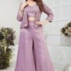 MarvelousPink Designer Palazzo Suit for Sangeet and Party
