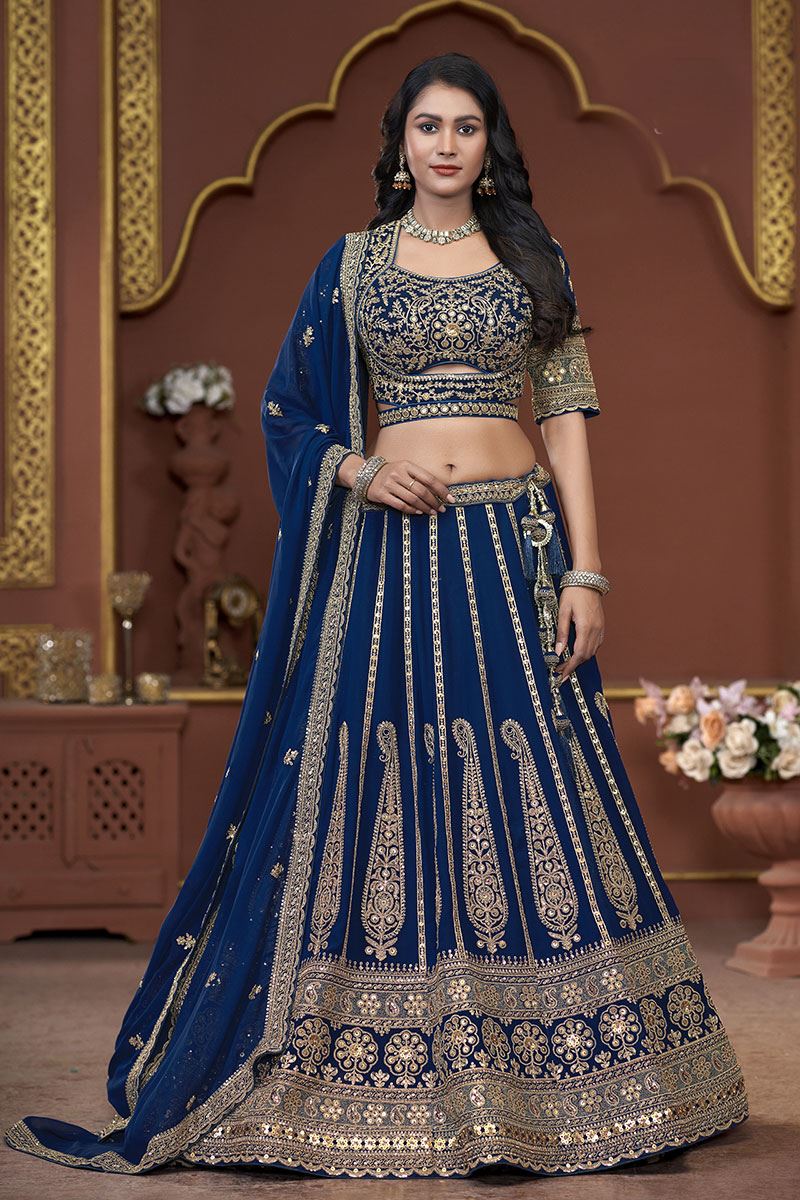 Outstanding Georgette Designer Wedding Lehenga Choli for Wedding and Reception