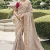 Artistic Pure Viscose Tissue Jacquard Designer Saree for Engagement, Party, and Reception