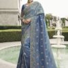 Magnificent Pure Viscose Tissue Jacquard Designer Saree for Engagement, Party, and Reception