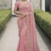 Heavenly Pure Viscose Tissue Jacquard Designer Saree for Engagement, Party, and Reception