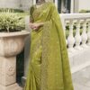Glorious Pure Viscose Tissue Jacquard Designer Saree for Sangeet, Engagement, Party, and Reception