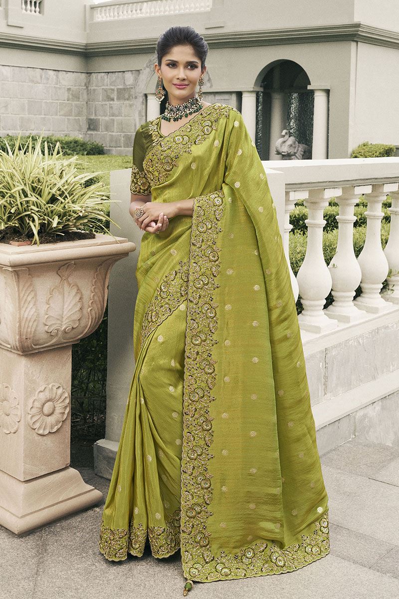 Glorious Pure Viscose Tissue Jacquard Designer Saree for Sangeet, Engagement, Party, and Reception