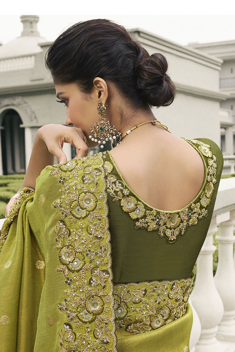 Glorious Pure Viscose Tissue Jacquard Designer Saree for Sangeet, Engagement, Party, and Reception