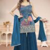Heavenly Morpeach Designer Gharara Suit for Engagement, Reception, Party and Festivals