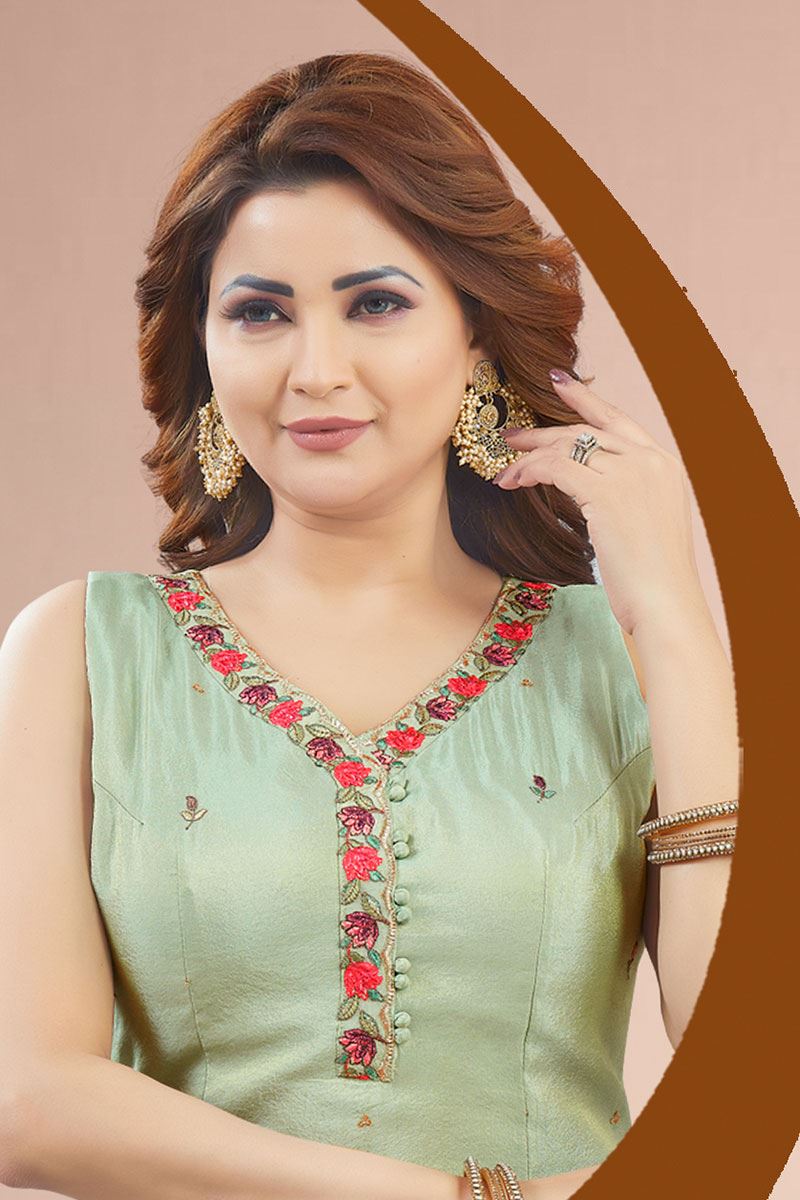 Splendid Pista Green Designer Palazzo Suit for Engagement, Sangeet, Party, and Festivals