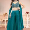 Fashionable Morpeach Designer Palazzo Suit for Wedding, Reception, Party and Festivals